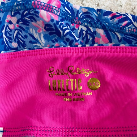Lilly Pulitzer Luxletic Aila Skort Skirt Blue/Pink Floral Sz XXS Built-In Shorts - Picture 10 of 10
